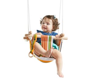2Kids Toys Kinder-Textilschaukel 100% Baumwolle gestreift